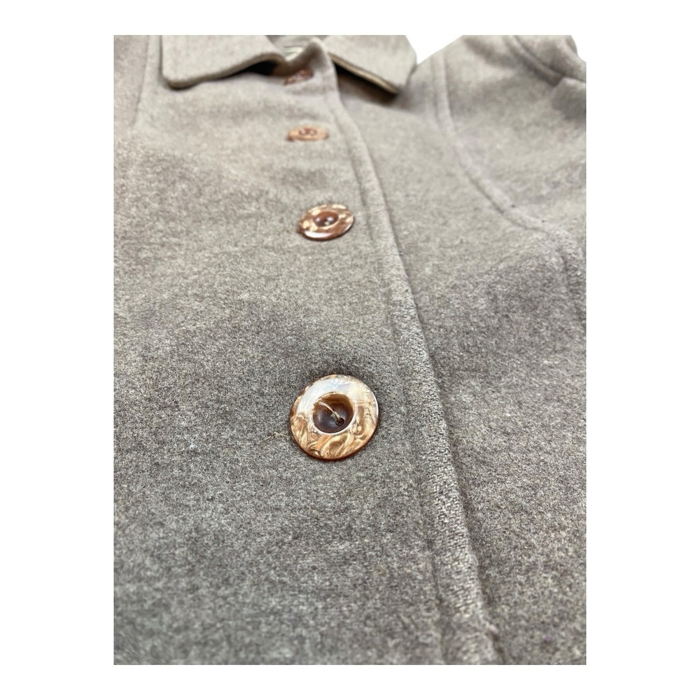 VTG FRANCE Wool Cashmere Luxurious Blend Coat Womens XL/ 16 Gray Pockets Lined - Picture 4 of 9